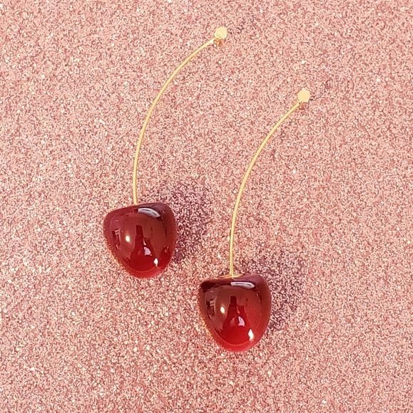 Cherry Drop Earrings - Picture 2 of 7
